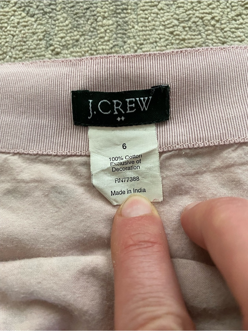 J. Crew Factory Floral Eyelet Cotton Mini Skirt Size 6 Mauve Pink Feminine Lace - Picture 6 of 10